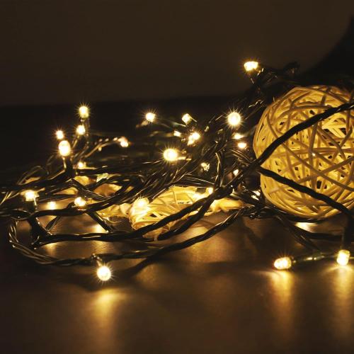 PMS 100-1000 LED Christmas Lights, Low Voltage Fairy String Lights with 8 Modes, Ideal for Xmax Tree, Garden, Home, Party, Halloween Festival Deco (Warm White, 200 LEDs)