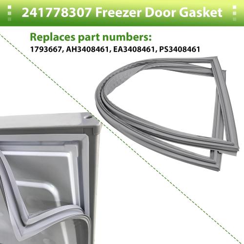 Refrigerator Freezer Door Gasket Replaces 241778307 for Frigidaire, Kenmore, Replaces 1793667, AH3408461, EA3408461, PS3408461
