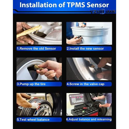 Pre-Programed TPMS Sensors Fit for:-Nissan 2006-2012 Maxima 2004-2012 Pathfinder Sentra Altima Rogue for:-Infiniti G35 for:-Suzuki 315MHz 40700-1AA0B Tire Pressure Sensor (4)