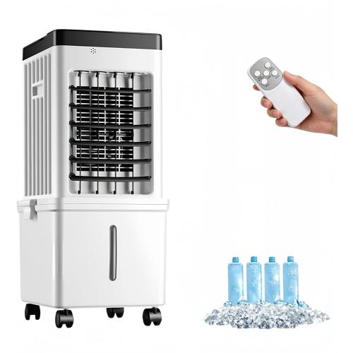Portable Evaporative Swamp Cooler, Windowless Small Portable Air Conditioner with 4.2Gal Water Tank, 4 Wind Modes 3 Speeds, Personal Mini Air Cooler for Bedroom Office Dorm Small Room Indoor Use