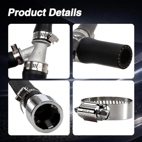 EVRBUL HVAC Heater Hose Assembly Inlet & Outlet, Engine Heater Coolant Hose with Set Upgraded Steel Connector, Compatible with Cadillac Chevrolet GMC 2007–2013, Replaces# 22884219, 15834772, 15200960