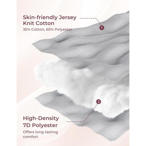 Pregnancy Pillows for Sleeping, U Shaped Full Body Pillow for Pregnancy Women with Removable Jersey Cotton Cover, 57 Inch Maternity Pillow, Grey