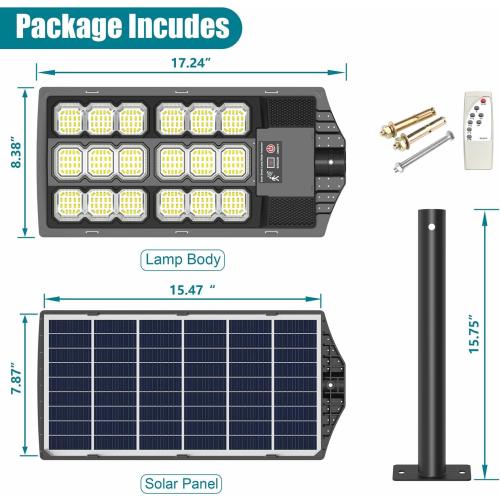 Solar Flood Lights Waterproof Wide Angle Dusk to Dawn Outdoor Lighting