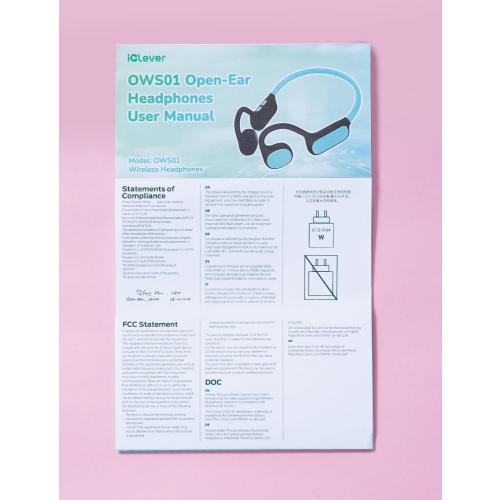 iClever Kids Headphones, Bluetooth 5.4 Air Conduction Open Ear Headphones, Safe Volume 74&85 dBA, Clear Audio, 360° Bending, Ultra-Light Comfortable Kids Wireless Headphones for iPad/Travel/Sports