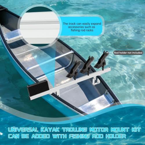 (Missing mount)  hCanoe Trolling Motor Mount Bracket & Fishing Accessories Mount Platform for Canoe (Single Bracket(C-Type Fixtures Installation))