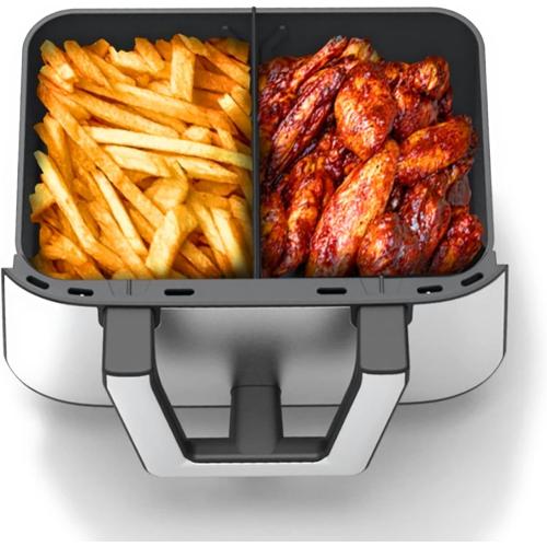 Bella Pro Series - 9-qt. Digital Air Fryer with Dual Flex Basket - Stainless Steel