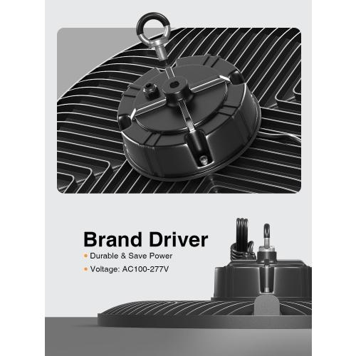 10-Pack UFO LED High Bay Light 250W 37500LM, High Bay Led Shop Lights with 5ft US Plug, IP65 Waterproof, 5000K Daylight, 150LM/W Efficiency, Non-Dimmable for Warehouse/Gym/Workshop