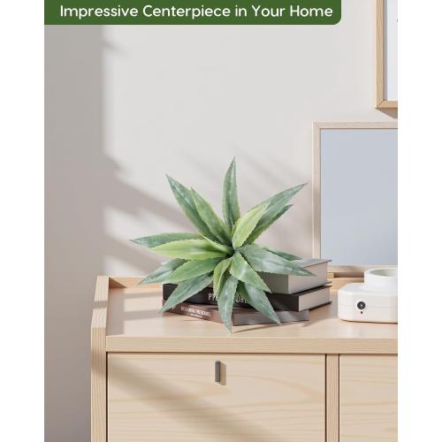 Velener 24 Inch Tall UV Resistant Artificial Agave Plant - Realistic Faux Succulent for Indoor & Outdoor Decor, Perfect for Home, Office, and Housewarming