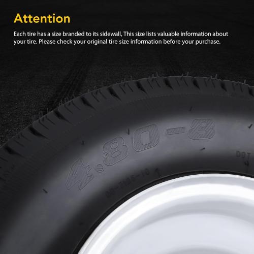 4.80-8 4.80x8 480-8 4.80-8 Trailer Tires with 8 in Rims, 4 Lug on 4 in, Load Range C, 6PR