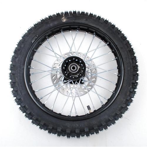 12-15mm Bearing Front 60/100-14 2.75-14 Rim tube tire Disc Brake Wheel Rim With for Pit Dirt Bike 190MM brake disc