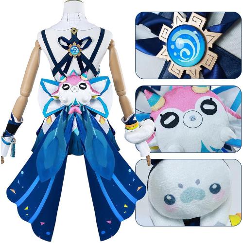 XL Mualani Cosplay Costume Mualani Outfit Dress Uniform Women Halloween Full Set