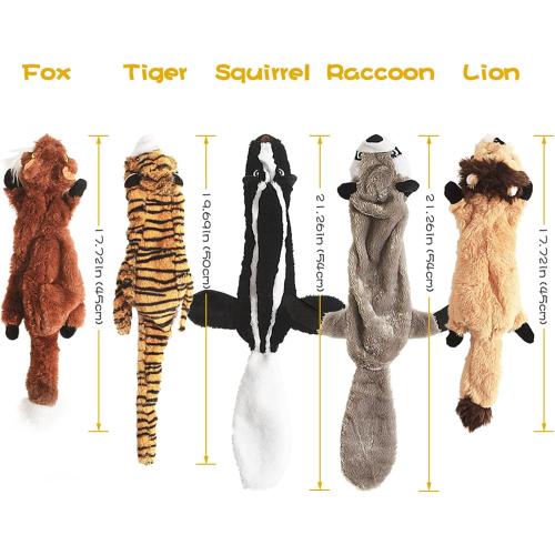 Dog Squeak Toys, No Stuffing Plush Dogs Chew Toy Bundle for Small Medium Large Breed Chewer Tough Durable Squeaky Pet Fetch Puppy Teething Chewing Interactive to Keep Them Busy Best Birthday Gift