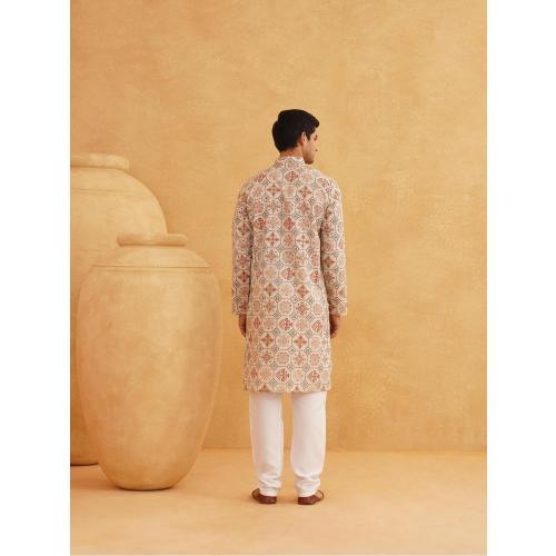 Sojanya 7XL (Since 1958 Men'S Cotton Blend Printed Only Long Kurta
