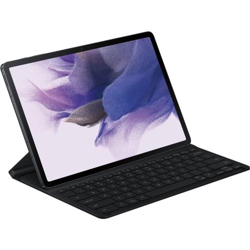 Samsung Galaxy Tab S8 and Tab S7 Book Cover Keyboard Slim, Tablet Screen Protector, Lightweight, Mobile Workstation, US Version, Mystic Black