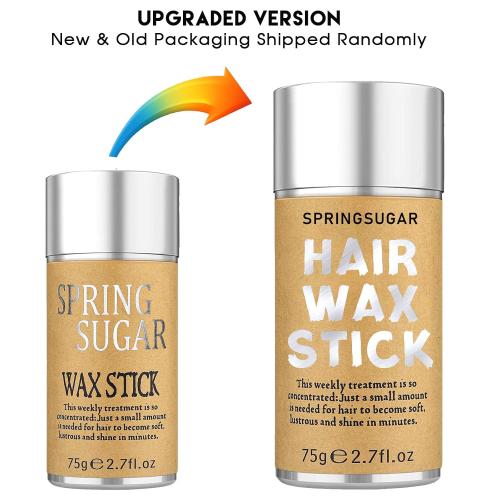 Slick Back Hair Brush & Hair Wax Stick Set for Slick Back – Boar Bristle Brush for Sleek, Control, Flyaways & Baby Hairs – Wax Stick for Women Sectioning & Parting