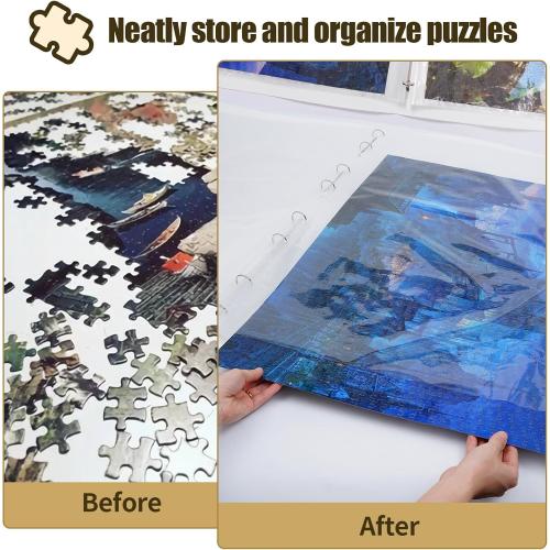 Callroon Extra Large Puzzle Storage Holder 20 HD Pockets, Can Hold 500-1000Pcs Puzzle Organizer, Best Diamond Painting Storage, Halloween Puzzles Saver, Puzzle Accessories Gift