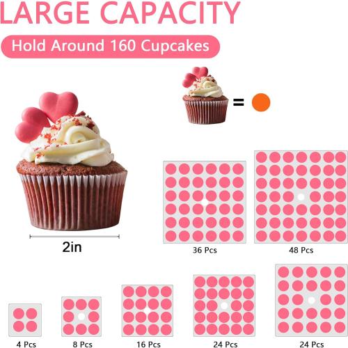 Size 7 Tier weddingwish Cupcake Stand, 7 Tier Square Cupcake Stand for 160 Cupcakes, Acrylic Cupcake Tower Stand, Large Cupcake Display Stands, Tiered Cupcake Holder Stand for Birthday, Party, Baby Shower