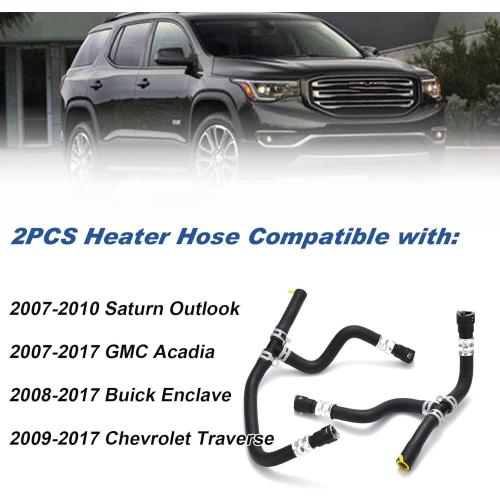 Engine Heater Hose Set Assembly Compatible with Enclave Acadia Traverse Outlook 2007-2017 Engine Heater Hose Replacement 20765678 25862087 25862088 626-562