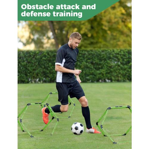 GHB Hex Agility Rings Speed Rings with Carrying Bag 6 Set Portable Hexagon Rings, Agility Ladder for Agility Footwork Training