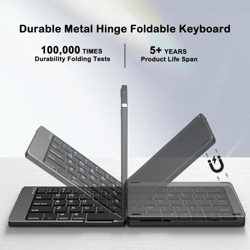 Foldable Keyboard and Mouse, EDJO Folding Wireless