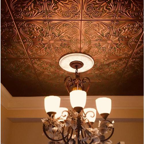 Color White Set of 8 A La Maison Ceilings R139 Spanish Silver Foam Glue-up Ceiling Tile (21.6 sq. ft./Case), Pack of 8, Plain White