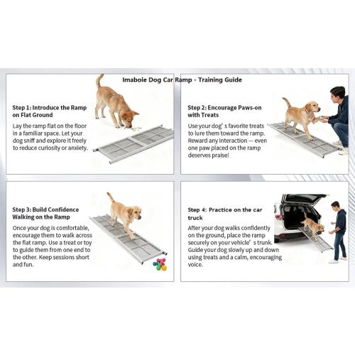 Dog Ramp for Car, 74 X 20 Dog Car Ramp for Large Dogs SUV Truck, Outdoor Folding Portable Large Pets (Up to 250LBS) Car Steps for Truck SUV Van Stairs with Non-Slip Surface, 250lb Capacity