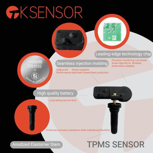 TPMS Sensors Compatible with Jeep, Dodge, Ram, Chrysler, and Fiat – 433MHz Tire Pressure Monitoring System – Replaces #56029398AA, 56029398AB, 68241067AA, 68241067AB, 68402371AA, 68464665AA (1 Pack)