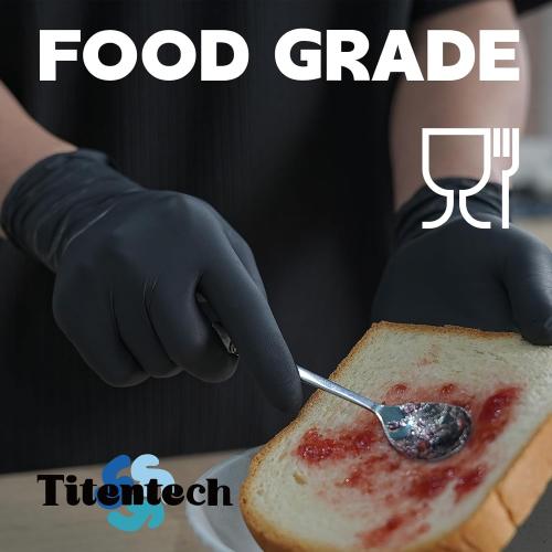 Disposable Nitrile Exam Gloves Black Cooking Gloves Disposable Food Safe 3mil 100PCS/BOX