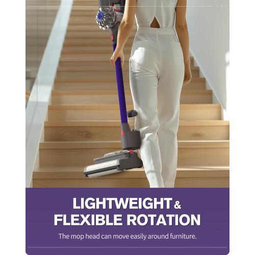 Electric Wet Dry Mopping Head for V15 V8 V7 V10 V11 Vacuum Cleaner, Automatic Cleaning Roller Brush for Various Hard Floors, Great for Sticky Messes and Pet Hair, 2024 New