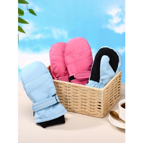 SATINIOR Kids Snow Mittens Waterproof Winter Ski Gloves Warm Thicken Snow Gloves for Girls Boys