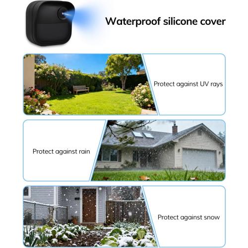 Camera Ground Stake Mount with Weatherproof Silicone Skin for Blink Outdoor 4 / 2K  (2025 Model), Adjustable Height Metal Spike Pole Mount