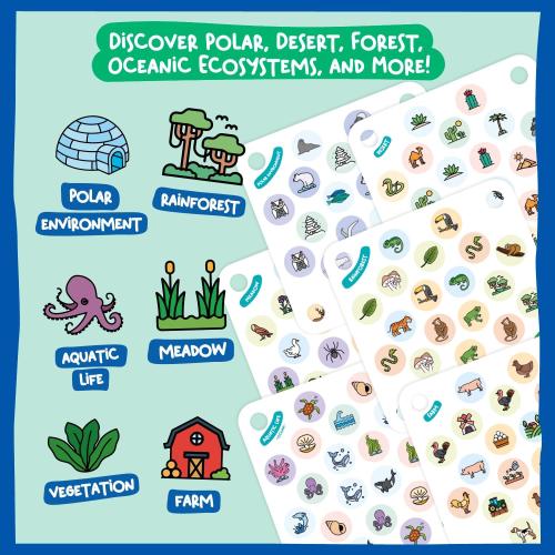 Nene Toys Ladybird Garden Memory Game Extension [Natural Adventures] - 24 Additional Cards on Ecosystems and Wildlife - Educational Game for Children from 3 Years *Damaged box*