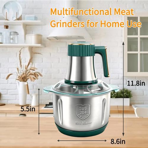 Food Processor,5-Speed Electric Food Chopper,Meat Grinder 5L(20Cups) with Two 6-Blade Sets,500W Powerful Vegetable Chopper Used for Dough Mixing,Meat, Nuts, Fruits, Garlic and Vegetables