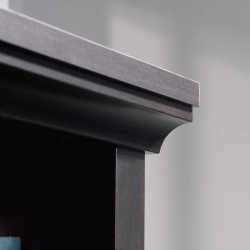 Sauder Select Book Shelf, Bookshelf with Storage, Library Bookcase with Doors and Adjustable Shelves, in Estate Black