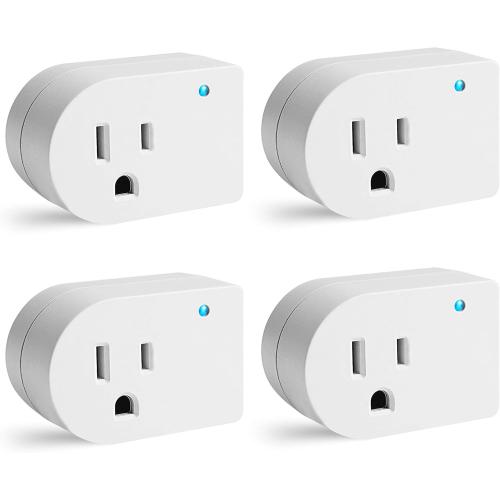 Single Surge Protector Plug, Grounded Outlet Wall Tap Adapter with Indicator Light, 1 Outlet,245J/125V, ETL, White, 4Pack