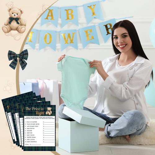 302 Pcs Baby Shower Games, 6 Games,50 Sheets Each, Bear