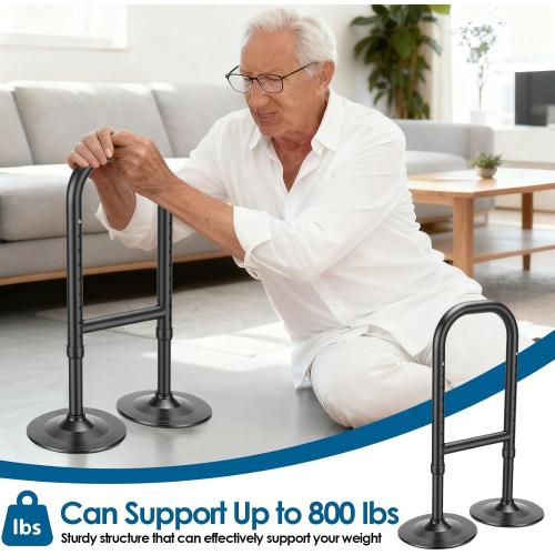 Stand Assist Aid for Elderly, 8 Level Height Adjustable Standing Assist Devices, 800lb Capacity Standing Aids for Seniors, Portable Mobility Aids for Elderly Seniors Indoor/Outdoor Use