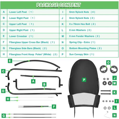 Riding Lawn Mower Sun Canopy Compatible with John Deere 100/D100/E100/L100/LA100/S100/S200 Series, Replacement for LP68122 LP51702 Lawn Tractor Sunshade
