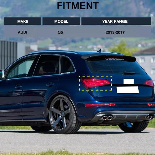 LED Tail Light Assembly Compatible With 2013-2017 Audi Q5 Taillight Tail Lamp Brake Lamp Rear Light Backup Light Replacement Left Driver Side Partslink#8R0945093D