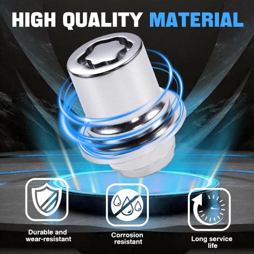 Silver Wheel Lock Lug Nut Set Anti Theft Fit Toyota Camry Tacoma Corolla Highlander Avalon RAV4 Sienna Venza Celica Prius Matrix CHR Mirai Lexus RX350 IS250 ES350 NX200T Replace 00276-00900