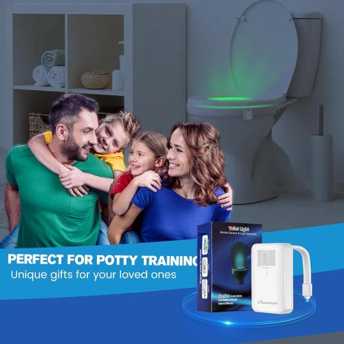Chunace Toilet Bowl Night Light Motion Sensor, 16 Color Changing LED Gadgets for Bathroom Accessories Decor, Cool Gag Stuff for Men, Kids, Funny Stocking Stuffer Gifts 2025