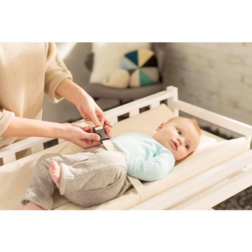 Naturepedic Organic Contoured Changing Pad - Easy to Clean, Lightweight & Portable - Comfort 2-Sided Waterproof Baby Diaper Changing Pad for Dresser or Changing Table - 16 x 31