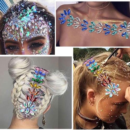 1000pcs AB Colorful Rhinestones Crystal Gems, Flatback Acrylic Gemstone Jewels, Craft DIY for Cosplay Pirate Halloween Costume Clothes Party, Nail Crafting Gems Accessories (00 Mixed Color AB)