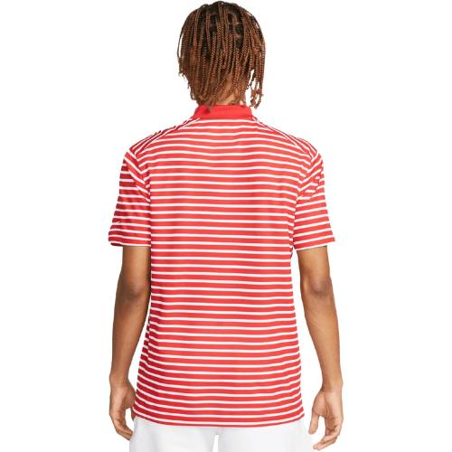 Nike Dri-FIT Victory Men's University Red/White Striped Golf Polo Size XXL