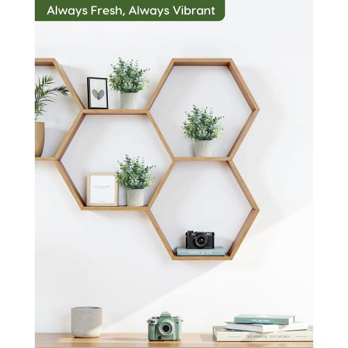 Velener 2 Pcs Small Fake Plants Eucalyptus, Artificial Plants Indoor for Shelf, Potted Eucalyptus Plants for Home/Bathroom/Pottery Barn/Desk/Farmhouse/Coffee Table Decor (Sage Green)