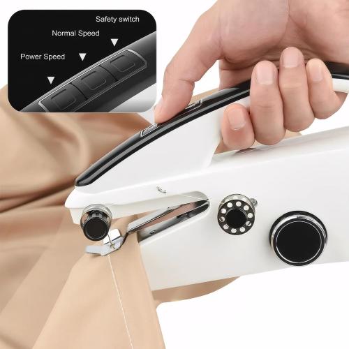 CJC Handheld Sewing Machine,Sewing Machine for Beginners,Two Speed Adjustment Electric Handheld Mini Sewing Machines,Easy to Use and Fast Stitch Suitable for Clothes,Fabrics,DIY Home Travel