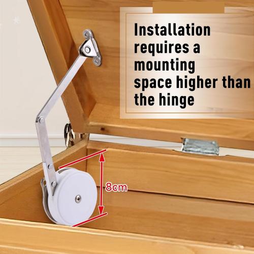 2 Pack | Toys Box Hinges Soft Close - HBL’ Lid Support Chest Hinges for Wooden Toy Box, Cedar, Storage Trunk & Benches, Made of Zinc Alloy, Safety & Heavy Duty.