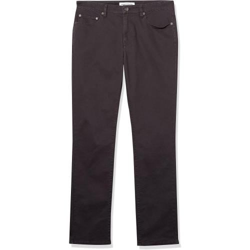 Amazon Essentials Men's 35W x 32L Black 5-Pocket Stretch Twill Casual Pants