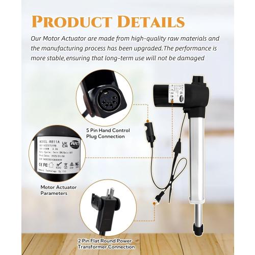 Power Recliner Chair Motor and Actuator Replacement Model R811A32375198 for Sofa Lift Chairs,Part Number R811A