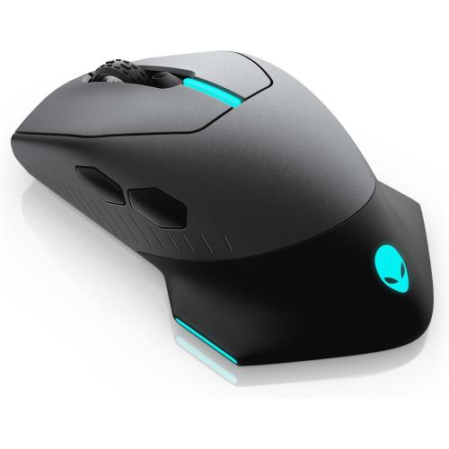 Alienware Wired/Wireless Gaming Mouse AW610M - 16000 DPI Optical Sensor, 350 Hour Rechargeable Battery, 7 Buttons, 3-ZONE 16.8m AlienFX RGB Lighting, Ergonomic - Dark Side of the Moon